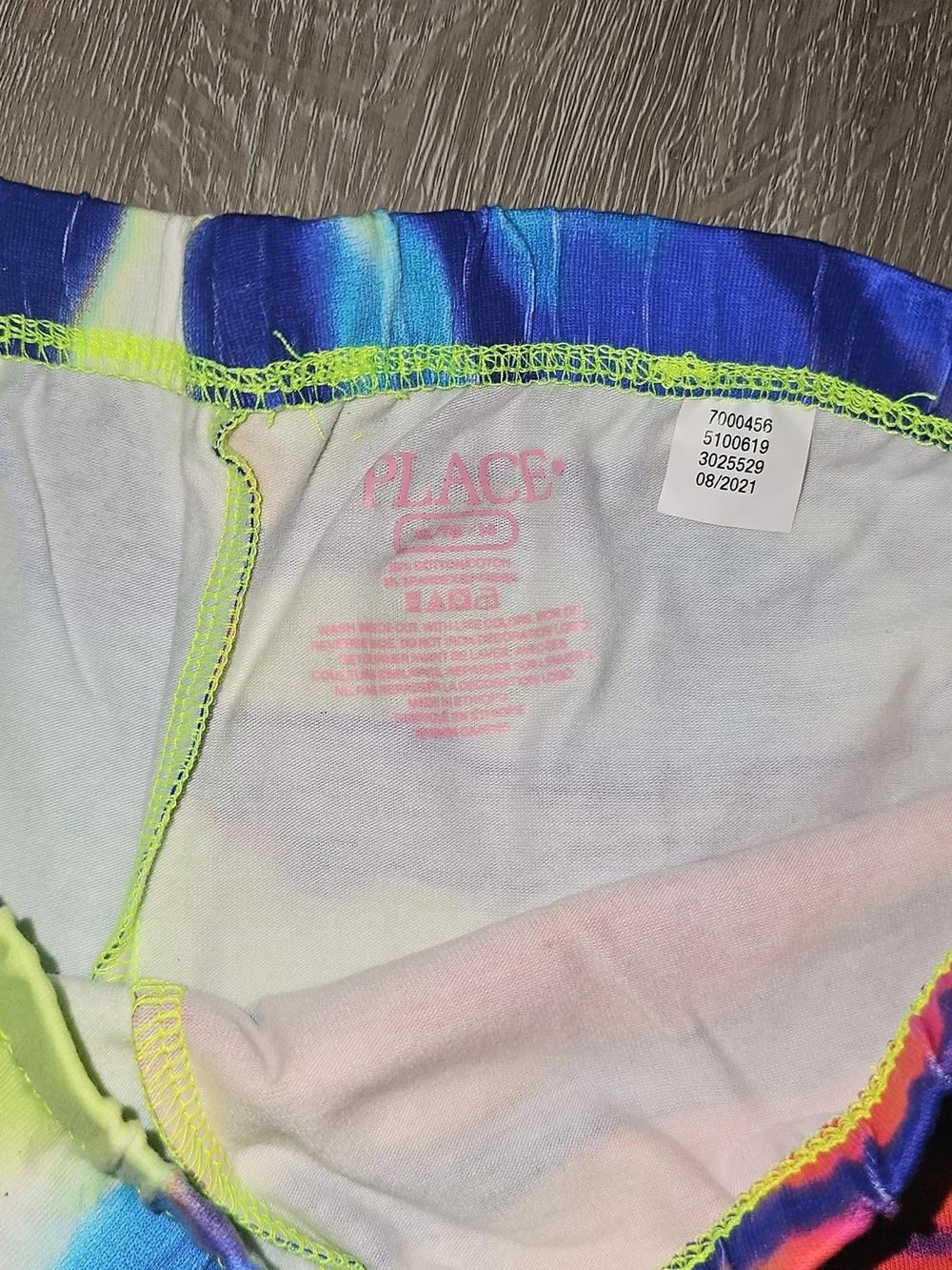 The Children's Place Neon Tie-Dye Leggings - Blue, Yellow, Pink, Orange